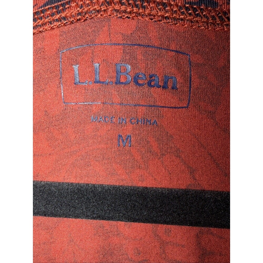 LL Bean Jersey Knit Faux Wrap Midi Dress Floral Leaf Red Med Short Sleeve Soft - Picture 6 of 15